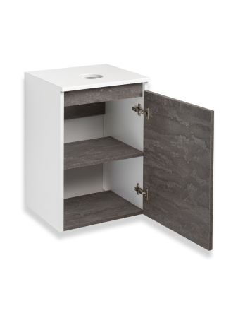 Тумба под раковину Runo железный камень Бари 40 (00-00001376)