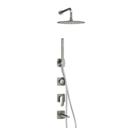 A1451.273.274.097.121.275.100.276 Встраиваемый комплект для ванны WasserKRAFT с верхней душевой насадкой, лейкой