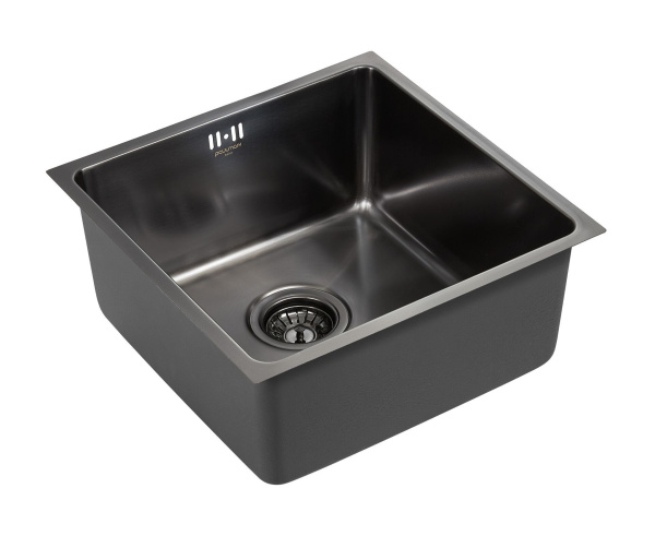 Мойка Paulmark VISTA 44 PM304444-GM 440х440х200 мм, нержавеющая сталь AISI 304, вороненая сталь