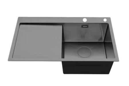 Кухонная мойка Roxen Vespa 78 PVD (графит) правосторонняя
