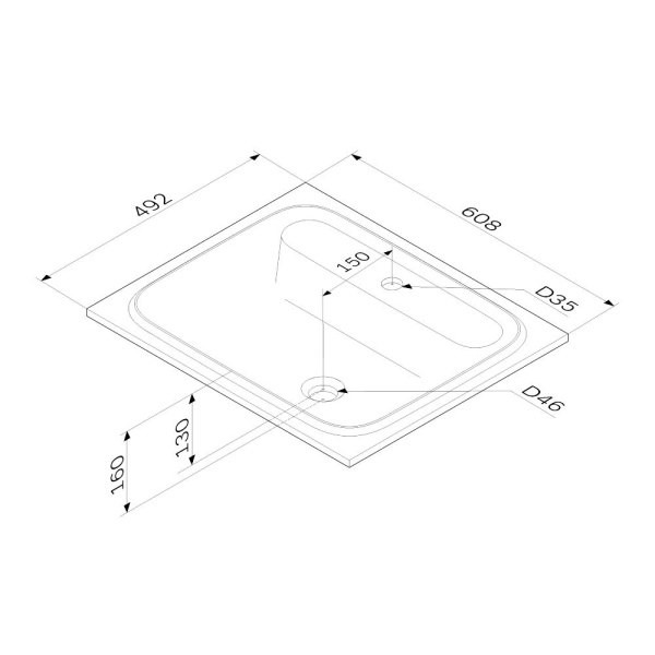 M8FWPC0600WM Func, Раковина мебельная AM.PM, литьевой мрамор, 60 см, цвет белый матовый