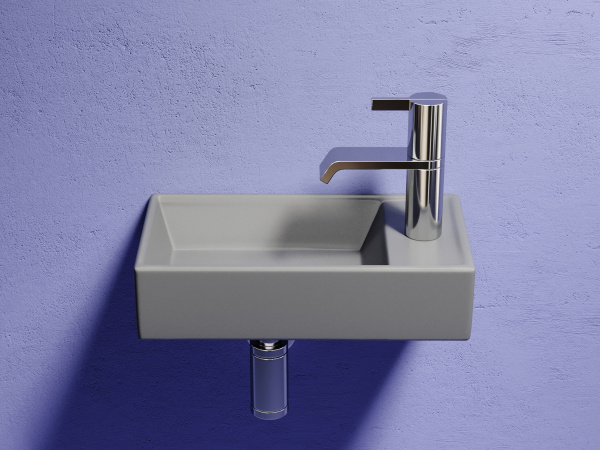 Умывальник подвесной прямоугольный Ceramicanova Element 407*217*100, антрацит матовый, CN6051LMH