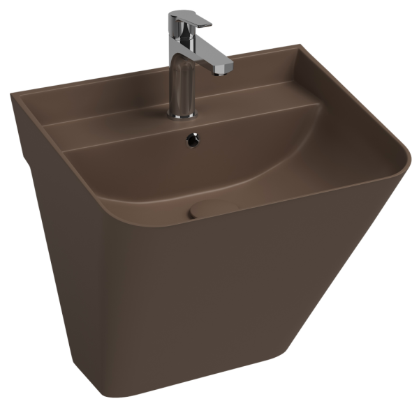 Раковина ISVEA Sott'Aqua подвесная 500*420*515 1 цвет коричневый матовый 10SQ37002SV-2H