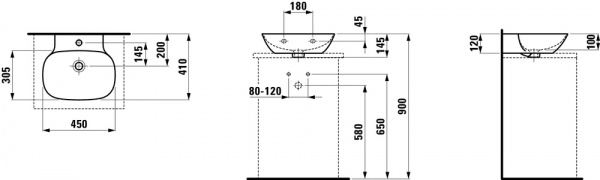 Умывальник Laufen INO 8163004001091 45x41x14.5