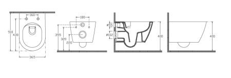 Унитаз ISVEA VEA Rondo подвесной 365*510*400 серый камень матовый 10VA02002SV-2V