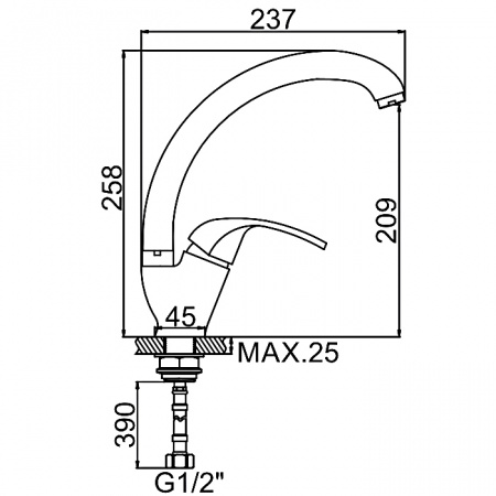 Смеситель для мойки Ledeme H35 L5935