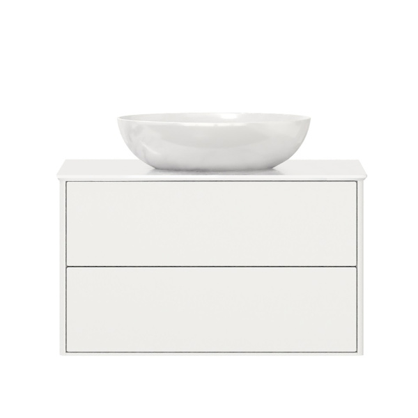 Тумба под умывальник Belux Джаз подвесная 90-02, белый глянцевый