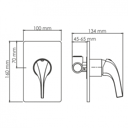 Смеситель для душа WasserKraft Sauer 7151