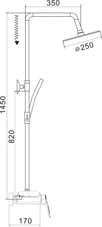 Душевая система Rose R1136H