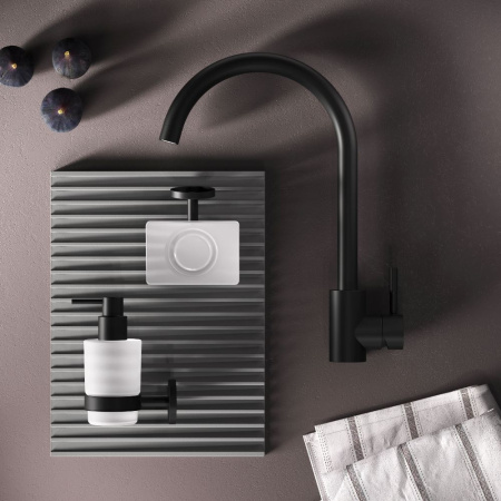 F85B07122 X-Joy S, Смеситель для кухни AM.PM с С-изливом, черный