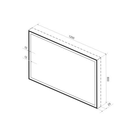 Зеркало с фронтальной LED-подсветкой Wellsee 7 Rays' Spectrum 172201410