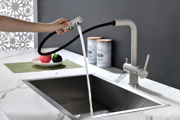 Смеситель для кухни Paulmark SERPENTINE Se213222-BE, бежевый