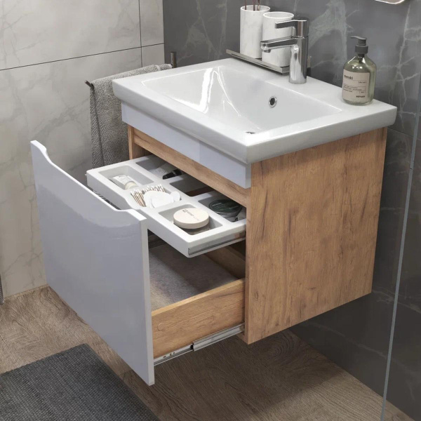 Тумба под раковину подвесная VIGO Grani 057 дуб золотой, 60 см