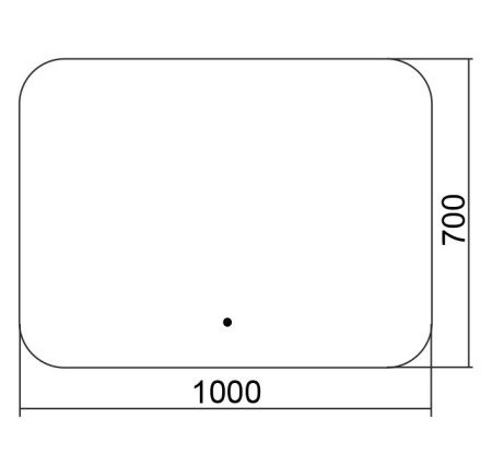 Зеркало AZARIO Alone Raggio 1000х700 влагостойкое с подсветкой, сенсорный выключатель с функцией диммера (CS00078966)