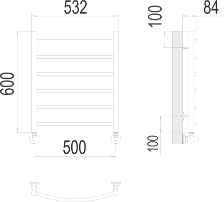 Классик П6 500х600 Матовое Золото