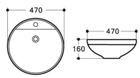 Раковина врезная CeramaLux 7067A