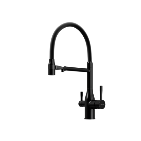 Смеситель для кухни SANCOS Garda с гибким изливом и возможностью подключения фильтра для воды, цвет Черный матовый, арт. SC4009MB