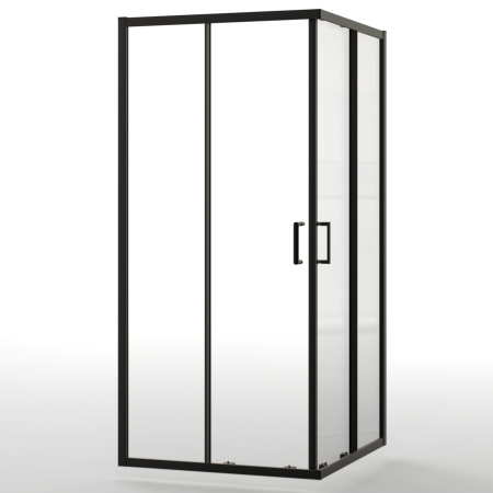 Душевой уголок AQUABATH ATLAS AB-04F-900-2000-BK (90x90, черный матовый, прозрачное стекло)