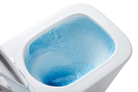 Унитаз подвесной Azario Teramo 490х345х355 безободковый,  квадратный с системой антивсплеск (Торнадо) в комплекте с сидением микролифт (AZ-0052-UQ)