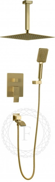 Душевая система скрытого монтажа FILARETE Waterfall FL1012 (Матовое золото)