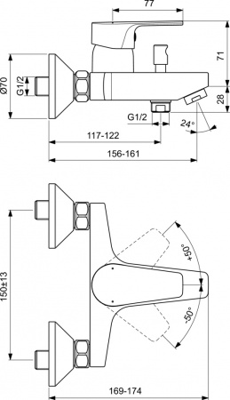 Душевой комплект Ideal Standard Esla BC264AA