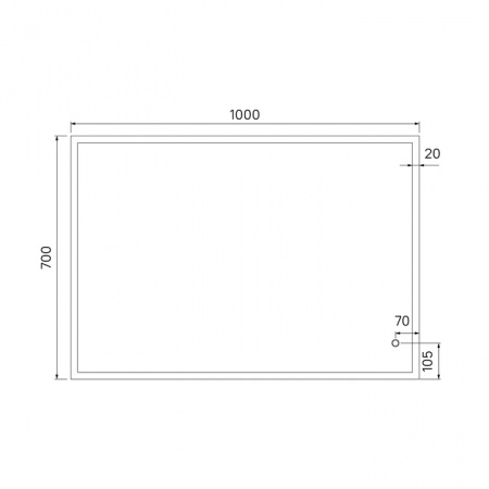 Зеркало IDDIS Brick BRI1000i98 100 см