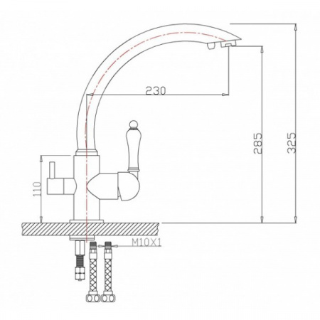 Смеситель для мойки ZorG ZR 314 YF-33 BRONZE