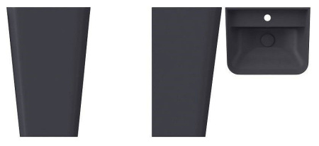 Раковина ISVEA Sott'Aqua напольная 500*420*830 1 цвет антрацит матовый 10SQ37001SV-2C