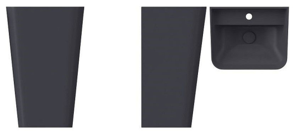 Раковина ISVEA Sott'Aqua напольная 500*420*830 1 цвет антрацит матовый 10SQ37001SV-2C