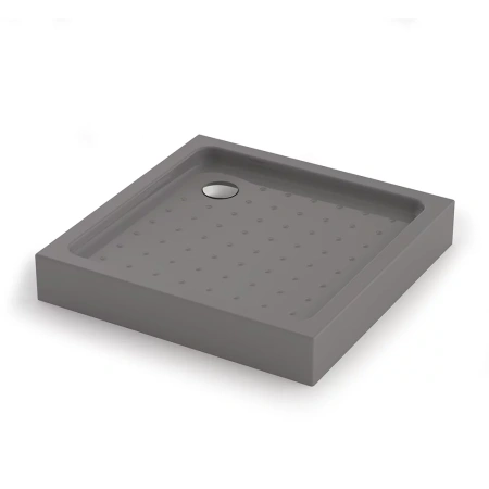 Душевой поддон квадратный Veconi Tezeo Acrylic TZ-52GR, 900x900x150, акрил, серый