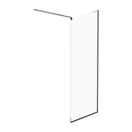 W84WI-80-F1-BTE Душевая перегородка AM.PM Func 80x200, стекло прозр. 8 мм + покрытие, профиль черный
