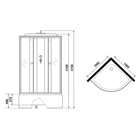 Душевая кабина Niagara Eco 100х100 NG-7309-14 без гидромассажа