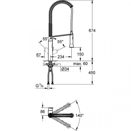 Смеситель для мойки Grohe K7 32950000