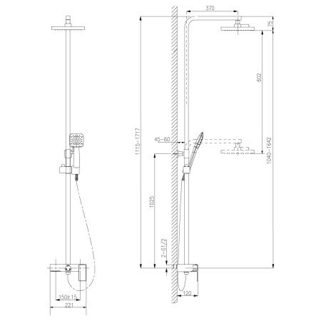 Смеситель Lemark Tropic LM7005С для ванны и душа