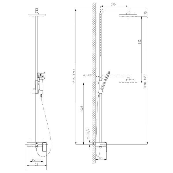 Смеситель Lemark Tropic LM7005С для ванны и душа