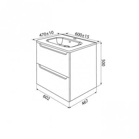 Тумба под умывальник IDDIS Edifice EDI60W0i95