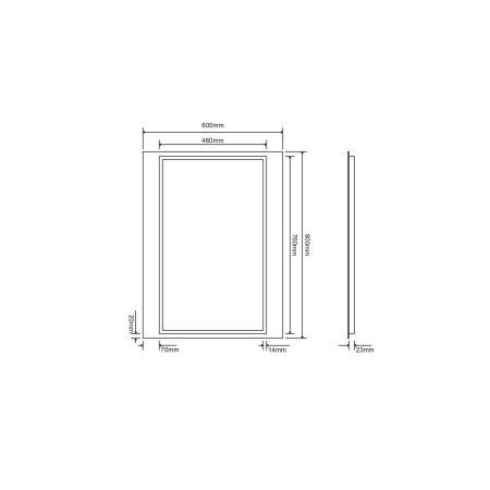 Зеркало Roxen Fiva 510155-60 60x80 с LED подсветкой