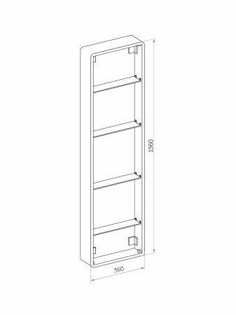 Зеркало-шкаф Taliente CBled 40 см TA-CBled-L40160 белый с подсветкой универсальный