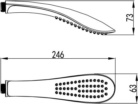 Лейка душевая Lemark LM8006C, 1-функциональная