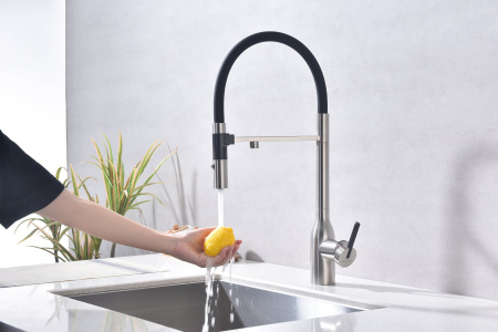 Смеситель для кухни Paulmark MAGNETO ONE Ma213188-BS, брашированная сталь