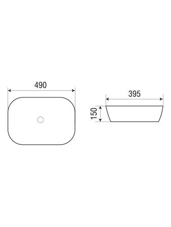 Раковина накладная WeltWasser WW SK ELBACH 2143 MO