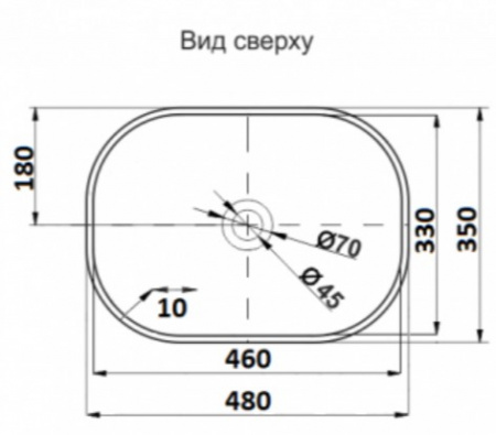 Раковина накладная CeramaLux 9026A