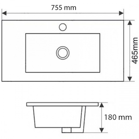 Раковина Melana MLN-E75 (9075E)