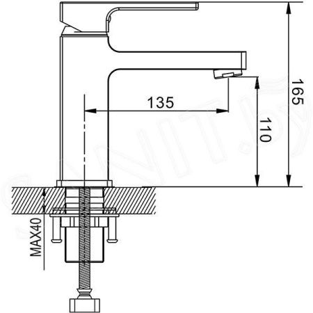 Смеситель для раковины с гигиеническим душем Shevanik S8271T