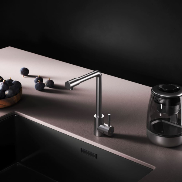 F85B05011 X-Joy S, Смеситель для кухни AM.PM с L-изливом, сатин