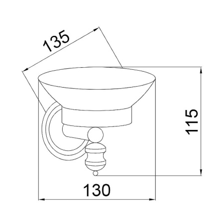 Мыльница Boheme Vogue Nero 10183 Хром