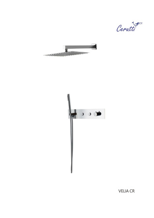 Панель VELIA CR душевая встраиваемая из нержавеющей стали Ceruttispa CT10398, цвет хром