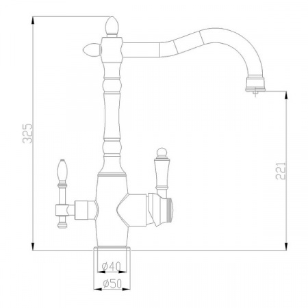 Смеситель для мойки ZorG Steel Hammer SH 812 BR