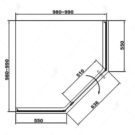 Душевой уголок RGW SV-81B 32328100-14 100х100х195 см, черный