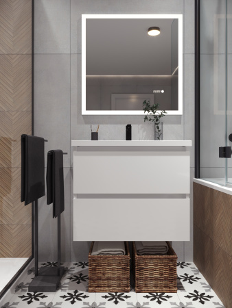 Тумба под умывальник Belux подвесная Фаворит 65-02, белый глянцевый